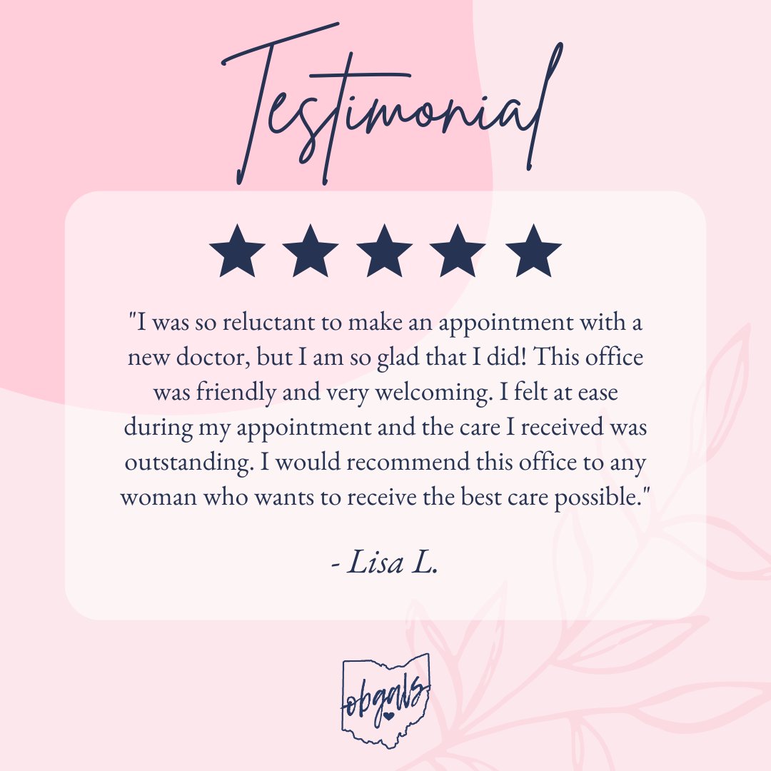 OBGALS's tweet image. Thank you, Lisa! We appreciate your kind review! Your words inspire us to continue providing compassionate, caring, and honest care to the women in our community. Read more of our patient reviews today at obgalslancaster.com/reviews.