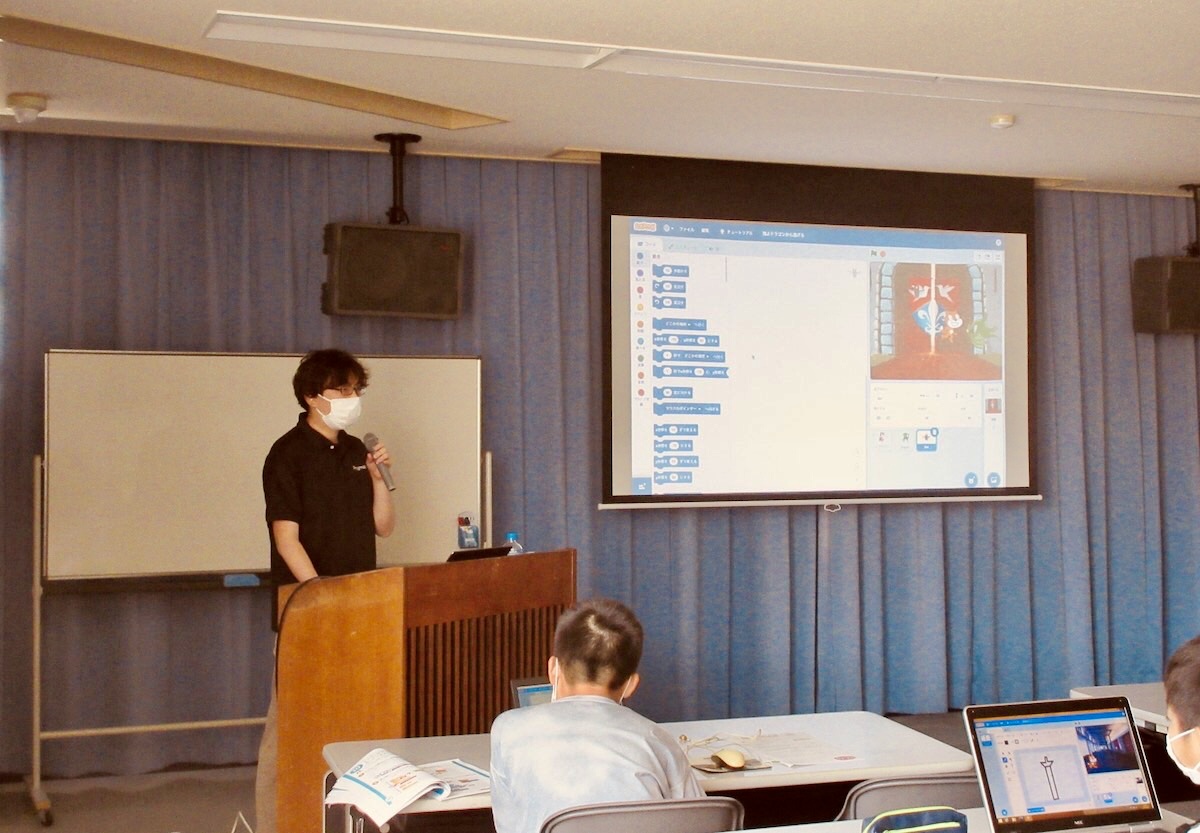 progmate2015's tweet image. 本日は、ワークピア磐田主催の自由研究ワークショップで講師をつとめました。ワークショップでは、Scratchを使いゲームを作りました。