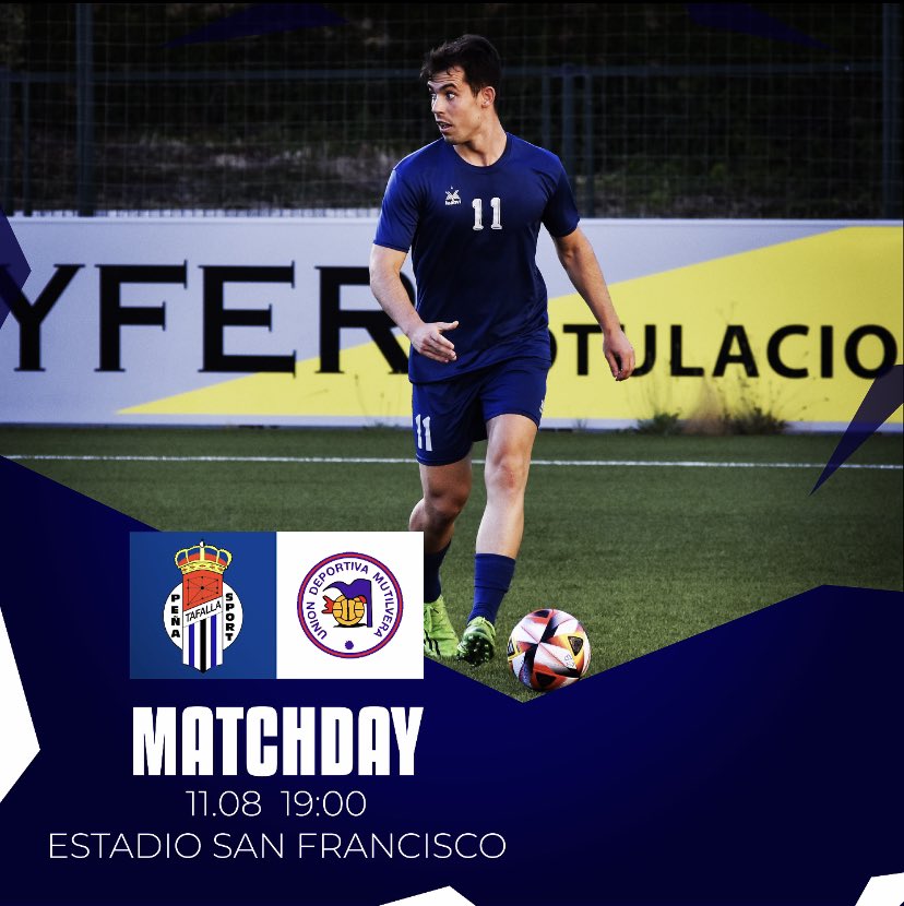 MATCHDAY!!🤝 Esta tarde jugamos nuestro tercer partido de pretemporada🔛⚽️ VS @PenaSportFC ⏰ 19:00 📍San Francisco (Tafalla)