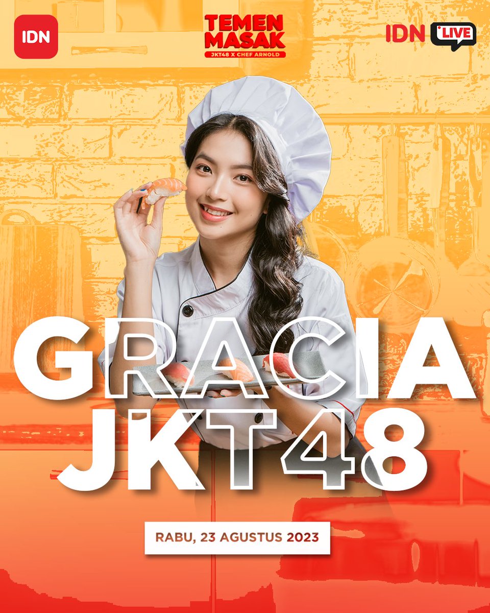 idn_app's tweet photo. .. @S_GraciaJKT48 join the club! Siap nerima tantangan dari Chef @ArnoldPoernomo ! Kapan nih terakhir kalian ngeliat Gracia JKT48 masak? 

Download IDN App #SeruBarengIDNLive https://t.co/1Te8myzu8C