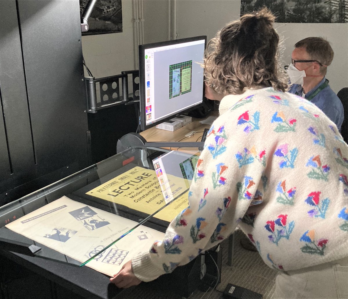 We have been busy digitising the WBGT poster collection, with generous help from Karl Magee, Archivist at @StirlingCampus. The posters are for WBG’s 1968 show at Richard Demarco Gallery, Edinburgh & a lecture given by David Lewis in Falmouth on Brancusi and Pevsner in the 1950s.