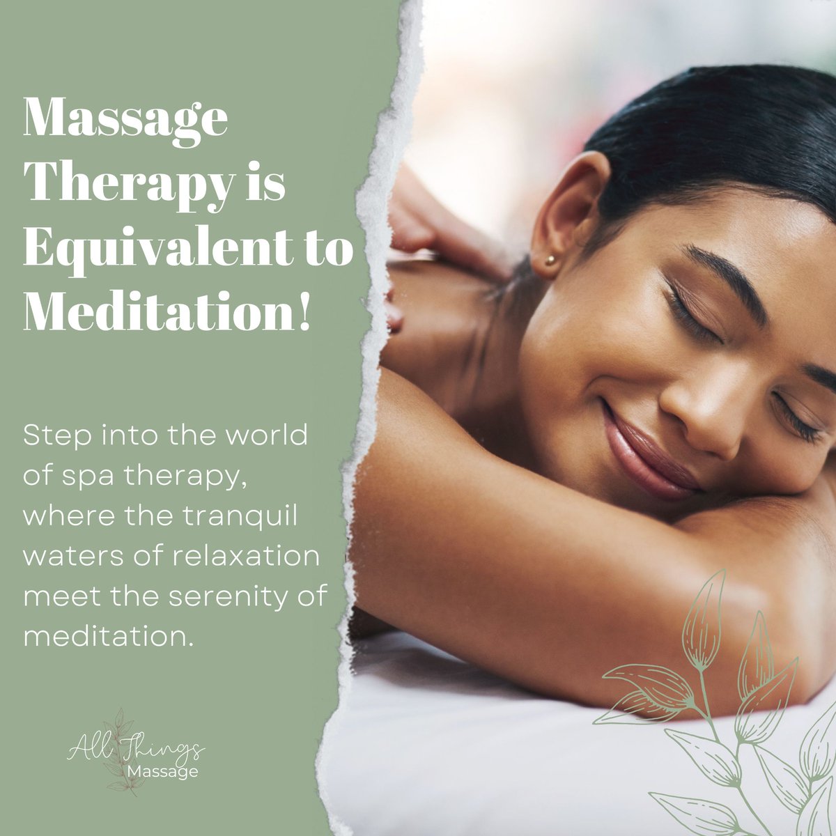 allmassage_'s tweet image. Step into the world of spa therapy, where the tranquil waters of relaxation meet the serenity of meditation. Experience the profound rejuvenation of body and mind at All Things Massage.

Follow our page for All Things Massage!
.
#SpaTherapy #MeditationEqualsSpa #HolisticHealing