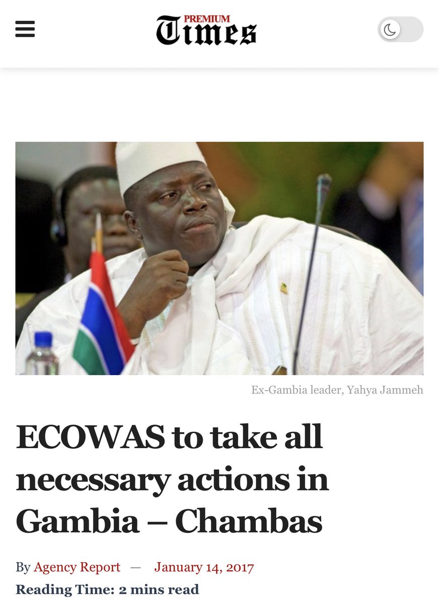 Mario9jaa's tweet photo. 2010: President Laurent Gbagbo loses election, refuses to step down until ECOWAS stepped in USING FORCE. NO WAR. 
Case settled✅

2016: Yahaya Jammeh loses election, refuses to step down until ECOWAS stepped in USING FORCE. NO WAR.
Case settled ✅

2023: Coup in Niger Republic, ECOWAS is stepping in to intervene and there will be NO WAR.

The military intervention in Niger republic becomes important as there is already a resistance by some Nigeriens which might lead to civil disorder.

Nigeria, just like other West African countries cannot watch while things go awful before they intervene.

Do not make that mistake. ECOWAS is doing the right thing and you do not need to be sentimental about it.🥂🥂