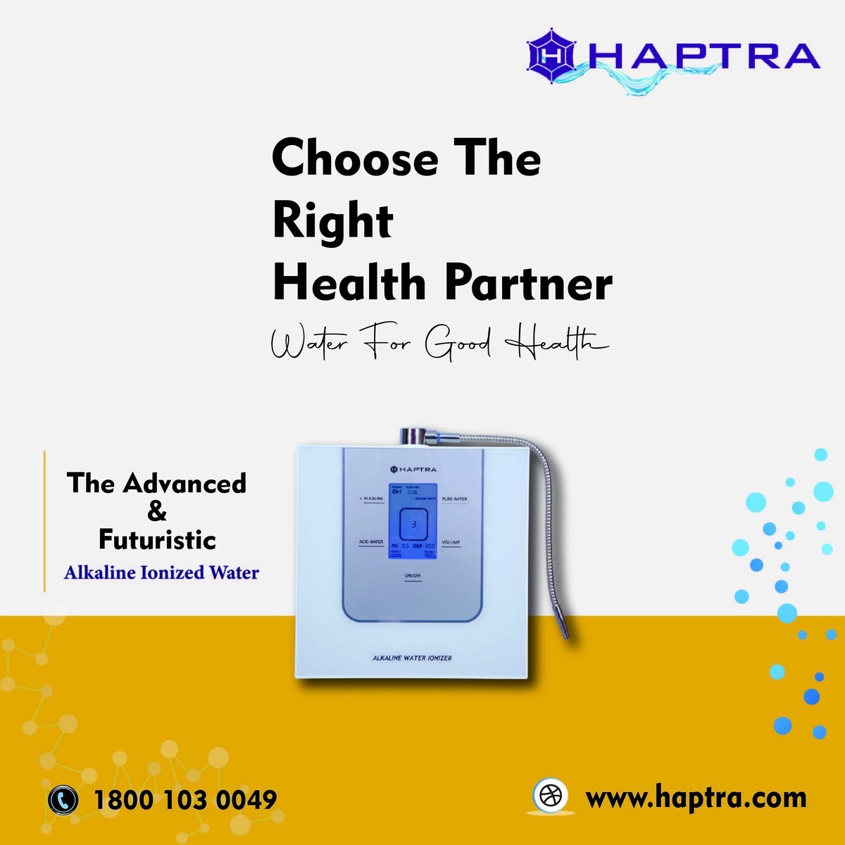 HaptraIndia's tweet photo. Haptra is your best healthcare Partner
.
.
#haptra #yourhealthpartner #choosethebest #waterforgoodhealth #advancedtechnology #futuristic #healthcarebrand #haptraindia #beliveinbest #ionizedwater #hydrogenwater #trustedbrand #healthyfamily #happycustomer https://t.co/RtXQwJb6JX