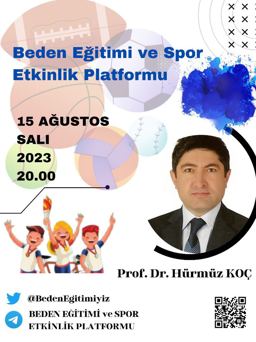 🚨 Spor Bilimleri Fakülteleri Dekanlar Konseyi (SPORDEK) Başkanı Sn Prof. Dr. Hürmüz KOÇ, mor odamızda bizlerle olacak.

Dekanlar Birliği Başkanı Prof.Dr. Sn Hürmüz Koç, Beden Eğitimi konulu mor odamızda bizlerle.

🗓️15 Ağustos Salı 
⏰20.00
📍<a href="/BedenEgitimiyiz/">Beden Eğitimi Öğretmenleri Etkinlik Platformu</a>
