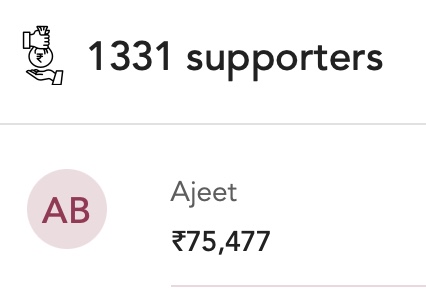 कल मेरे चैनल के एक दर्शक ने #MewatTerrorAttack के पीड़ितों के लिए कुछ सहयोग राशि (₹75,477) भेजी और कहा कि मैं उनका नाम बताए बिना इसे फ़ंडरेजर में योगदान के रूप में भेज दूँ। अप्रवासी भारतीय हैं और 'मिलाप' पर विदेशी करेंसी नहीं ली जाती तो मैं इसका निमित्त बना। 

उन सबको नमन जो…