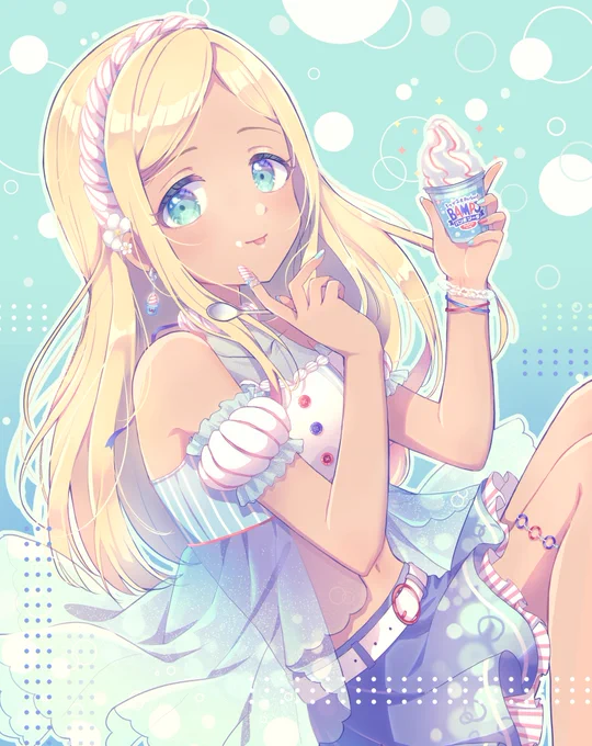 ライラさんに推しアイスの宣伝してほしい〜の絵