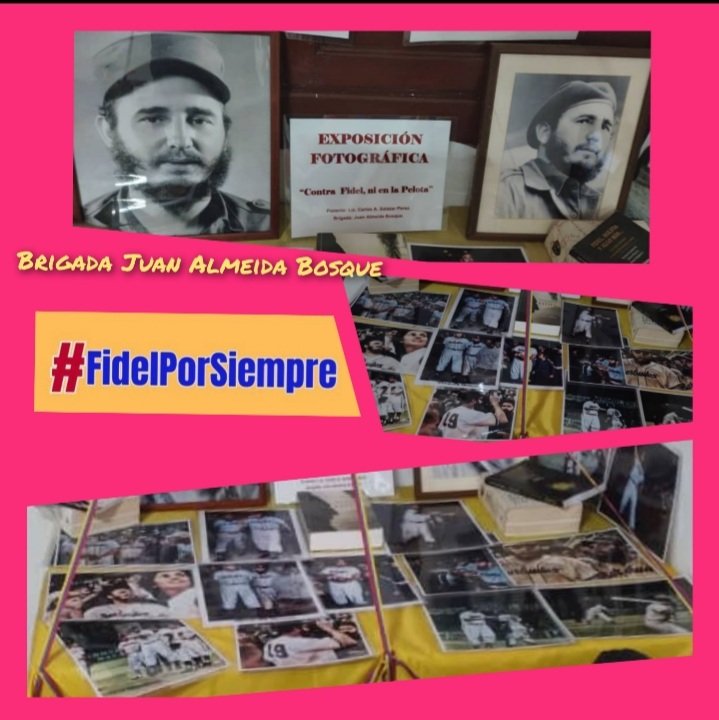 El legado de nuestro querido Comandante en Jefe Fidel Castro Ruz es inmenso. Se realiza en la Brigada Juan Almeida Bosque exposición fotográfica Contra Fidel, ni en la pelota, dentro de las actividades del Concurso Yo Soy Fidel.🇻🇪🇨🇺
#FidelPorSiempre 
#CubaPorLaVida 
#CubaCoopera