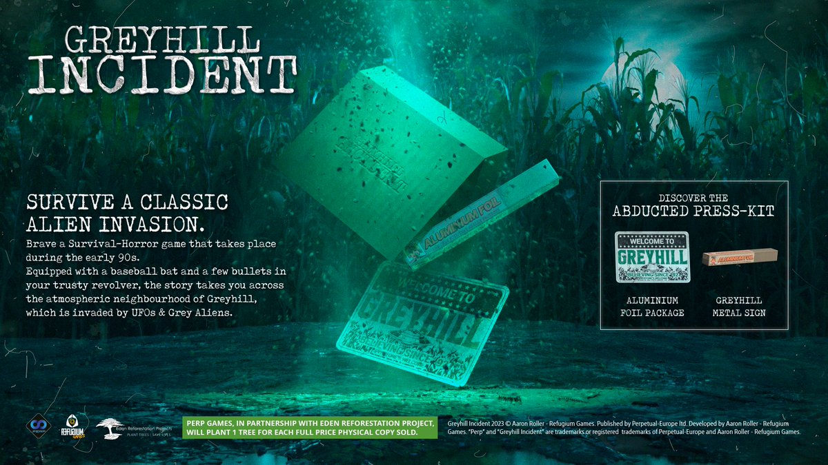 PerpGames's tweet image. Giveaway time! 👽🛸 Want to win an Abducted Collector's Edition of Greyhill Incident + a copy of the game?

Here's how: Follow @PerpGames, Like + RT

3 winners will be chosen Aug 25th!
Good luck!