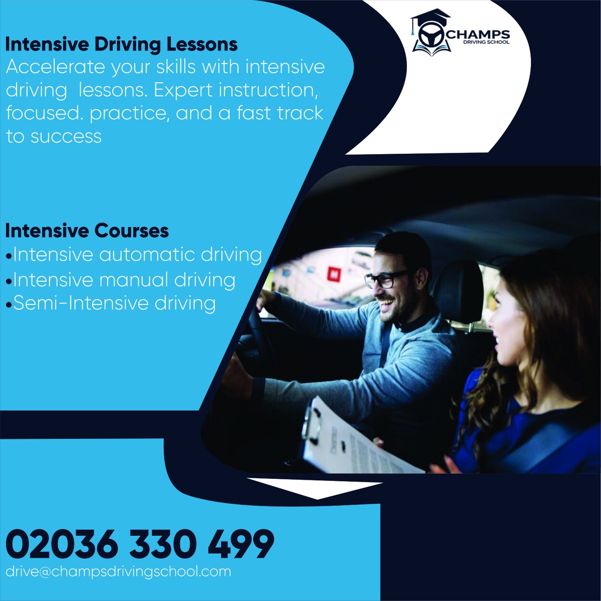 ChampDriving's tweet image. #IntensiveDriving
#CrashCourseDriving
#FastTrackDriving
#LearnToDriveFast
#QuickDrivingLessons