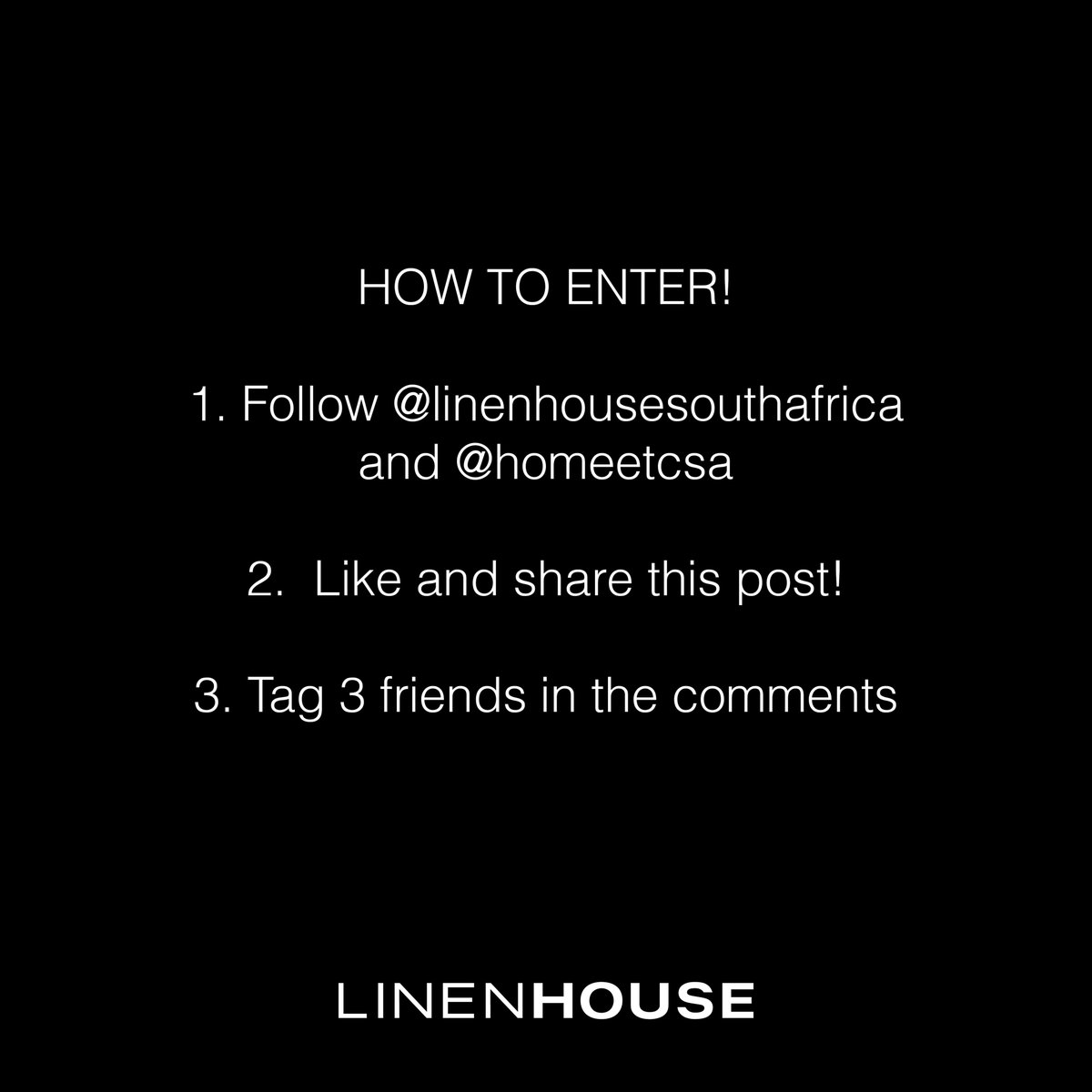 HOMEetcSA's tweet image. COMPETITION TIME! 

Stand a chance to win a LINEN HOUSE REVANA BLACK hamper.

Winner will be announced on Instagram,14 Aug