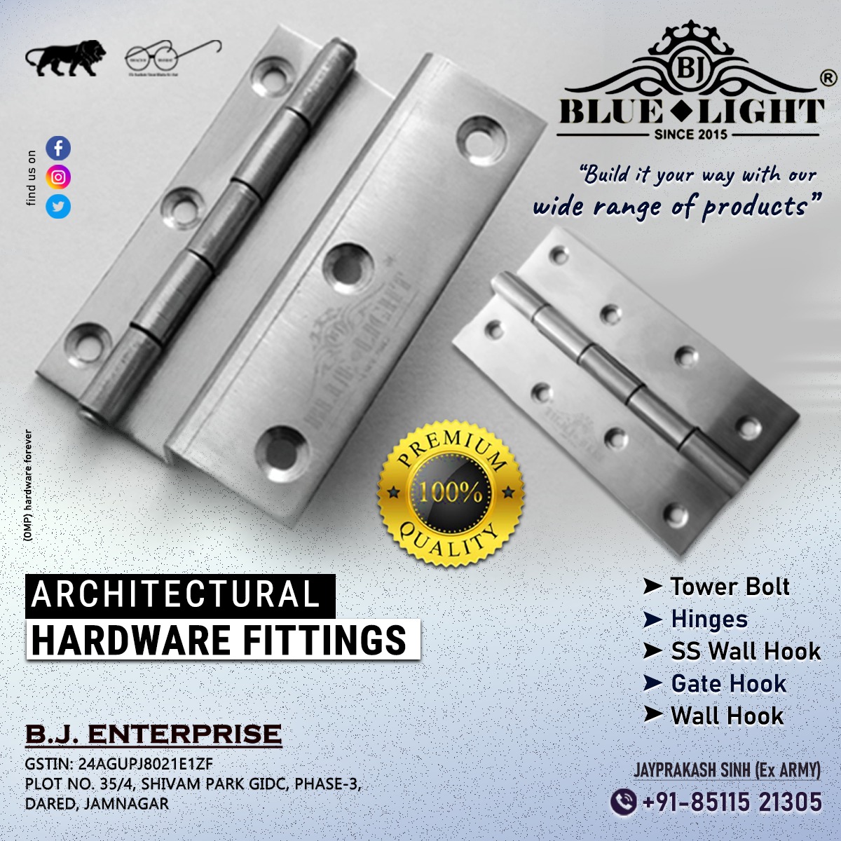 HardwareForever's tweet image. For enquiry via whatsapp click
bit.ly/_HF_8511521305

B.J. ENTERPRISE
    
#SpringHinges #ParlamentHinges #LHinges #LLockHinges #WHinges #ZHinges #sswallhook #Towerbolt #Aldrops #Cambolt #gatehook #TapperTowerBolt #TapperBolt #wallhooks #MarbleTowerBolt #NecklessTowerBolt