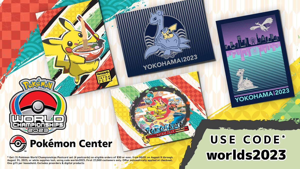 ReinaVGC's tweet photo. FREE Codes !!! redeem during Pokemon Worlds 2023 Yokohama!!!

PTCGLive:
CelebrateWCS23

Pokemon Scarlet &amp; Violet:
GETY0URMEW 
23WCSGASTR0D0N

Pokemon Unite:
2NDANNIVERSARY

Pokemon Center US / Canada:
worlds2023 / worlds2023ca

#PokemonWorlds 
#PokemonScarletViolet
#Pokemon https://t.co/OA40ZfVkmf