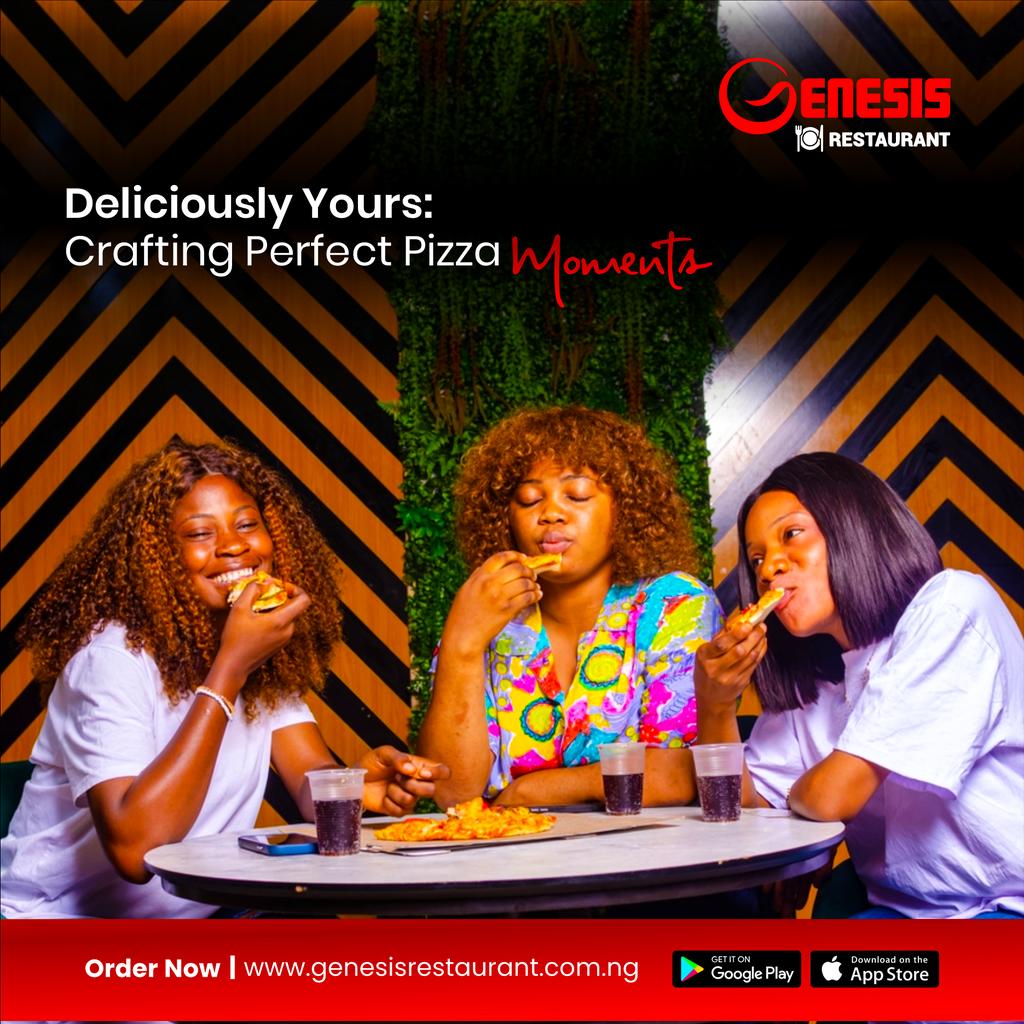 Genesisrestng's tweet photo. Share the best memories with every slice of Genesis pizza. 

Visit any of our outlet close to you or order via the website https://t.co/aXGxRTj86c

#GenesisChickenPizza
#GenesisRestaurant #pizzaplace #pizzafriday🍕 https://t.co/AELfhftQo0