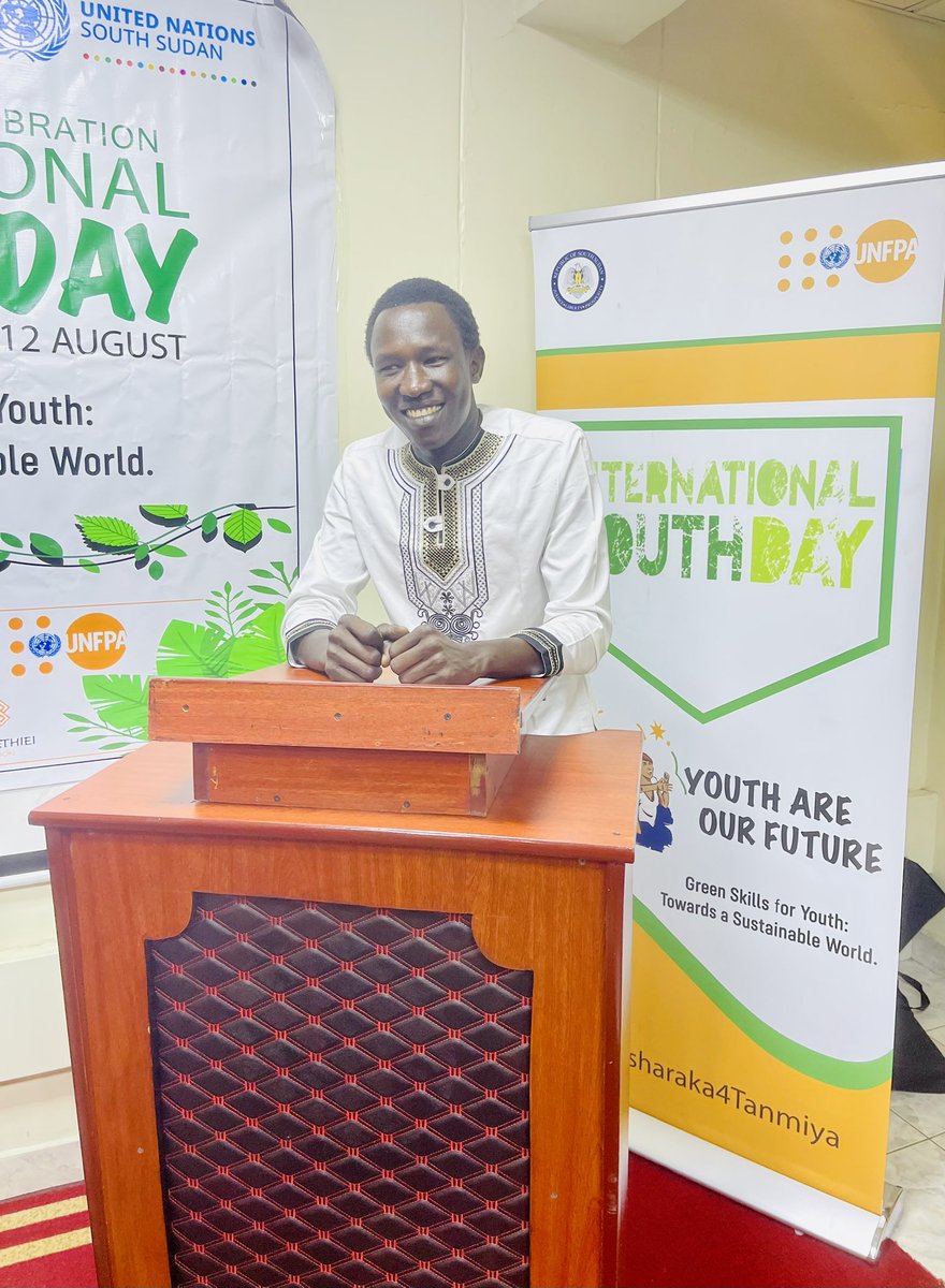 Abrahampieng's tweet photo. Happening Now #Ministry of Youth &amp; Sports kickoff #IYDSSD23 press conference under Theme:Green Skills 4 Youth : Towards a sustainable World 
@shabable @UNFPASouthSudan @worigori @bartelafric https://t.co/gFwVvaoCg0