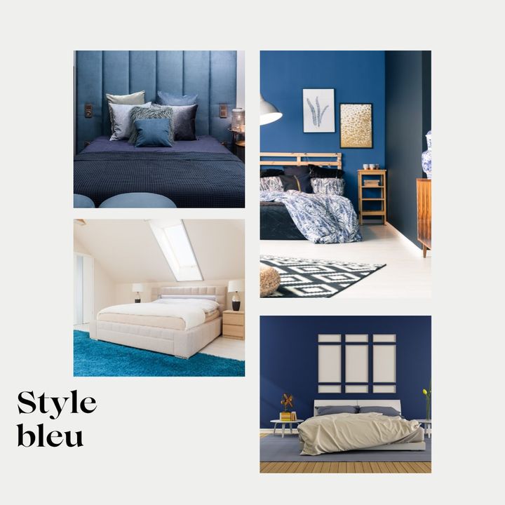 decorialfrance's tweet photo. Dans cette chambre au décor bleu, chaque détail est soigneusement pensé pour vous offrir un cocon de quiétude où vous pourrez vous ressourcer et vous retrouver en harmonie avec vous-même. Que ce soit pour vous détendre en fin de journée ou pour vous réveiller doucement le matin, https://t.co/Yn4NPNEUb7