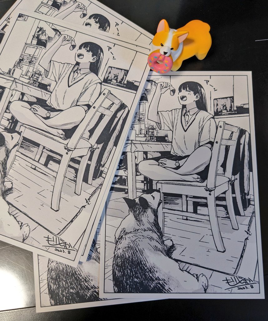 犬に見せびらかしながらハムを食うイラストカード🐶👧
新刊購入する人へのおまけです(なくなったら終わり) 