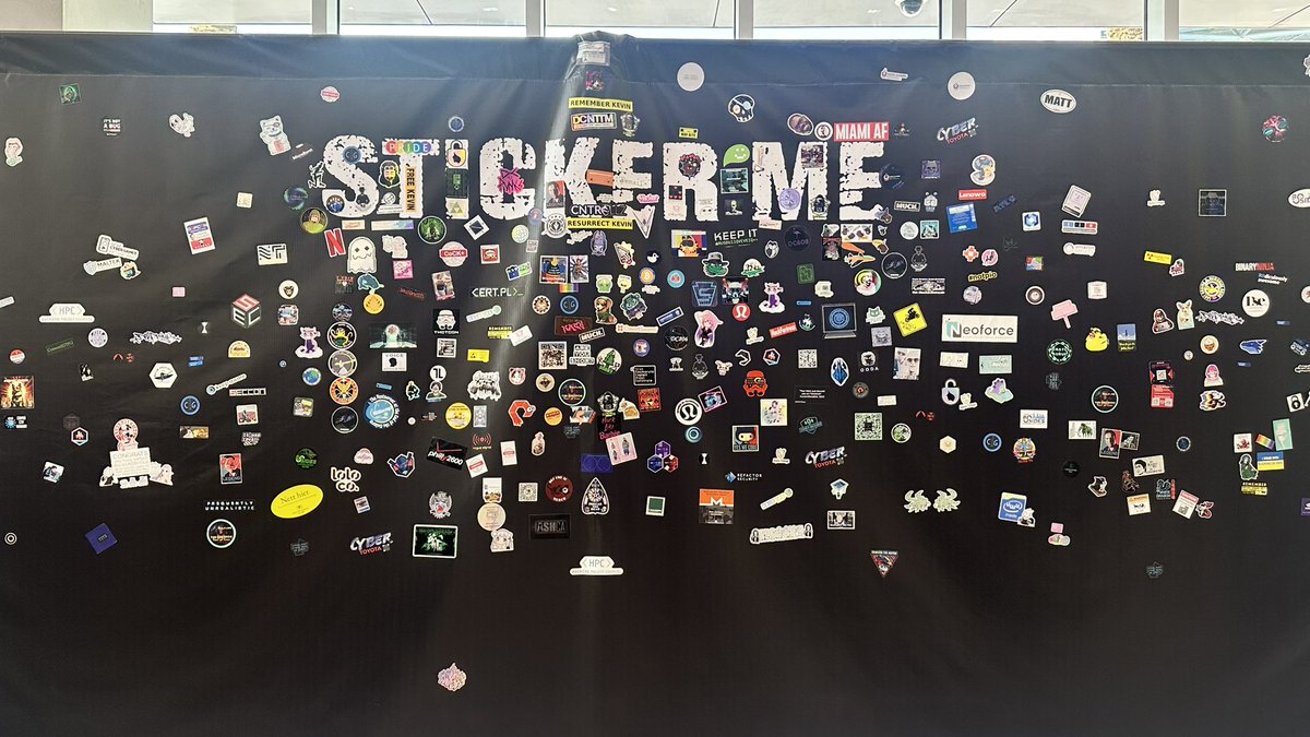 7im3Crisys's tweet image. Loving the sight here #stickerwall #DEFCON31