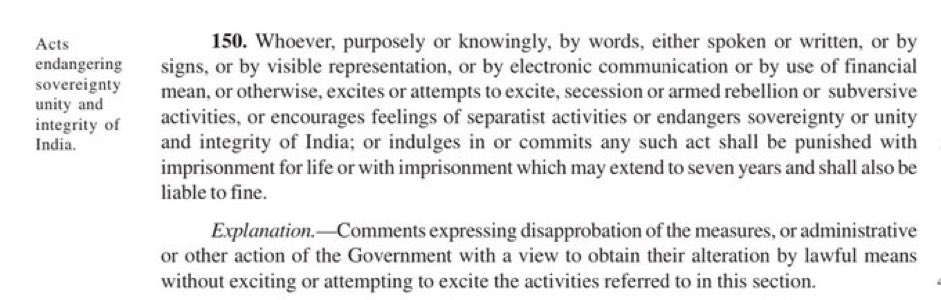 Breaking now: existing sedition law under section 124 of IPC to be ‘completely’ repealed home minister <a href="/AmitShah/">Amit Shah</a> tells Lok Sabha. But section 150 of the new Bharatiya Sanhita Suraksha Bill introduced in parliament gives ample scope to pursue ‘sedition’ like cases. Will this pass