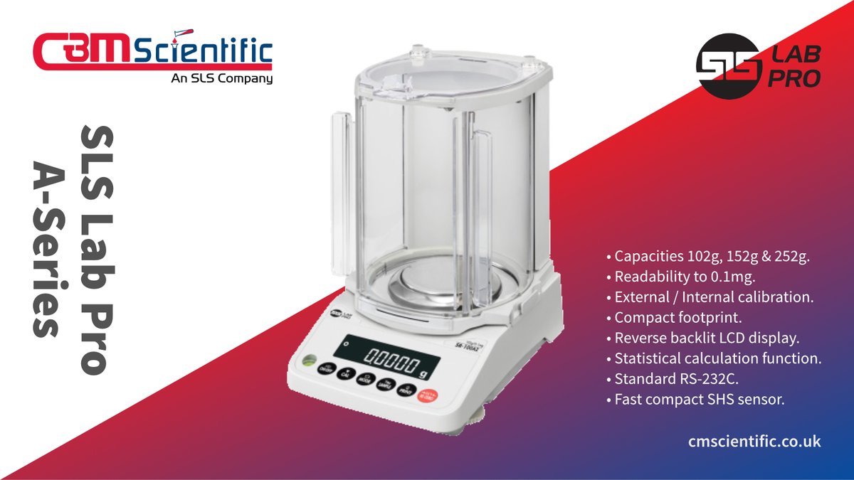 Discover our new range of laboratory analytical balances offered through our new parent company <a href="/ScientificLabs/">Scientific Laboratory Supplies (SLS)</a>.

Visit the C&amp;M Scientific to view the new range: cmscientific.co.uk/product_catego…

#laboratoryequipment #labsupplies #labequipment #SLS #CMScientific