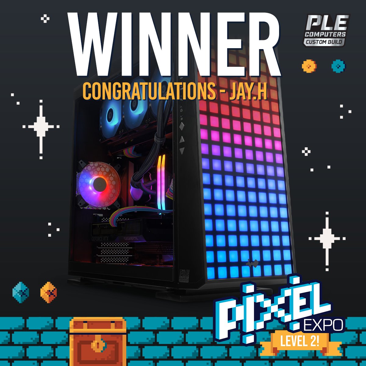 MyPixelExpo's tweet photo. The winner of the PLE Computer giveaway has been drawn!
Congratulations Jay, we hope you enjoy your shiny new computer!!
Thank you again to @PLEComputers for joining us at Pixel Expo, and putting together this incredible custom build! πΎπΎπΎ
#pixelexpo #plecomputers https://t.co/1mskMcEO1u
