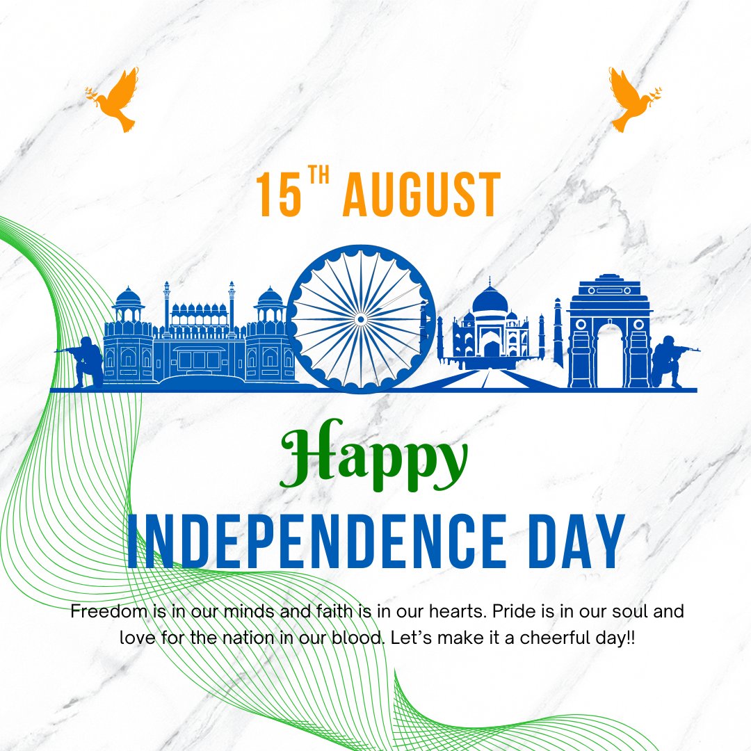 alpaseuro's tweet photo. Freedom in mind, Faith in our Hearts, Memories in our Souls. Alpas family wishes Everyone Happy Independence Day

#independanceday #15august2023 #azaadikaamritmahotsav #alpaseuro #wishes #independenceday2023 https://t.co/kMJ7yoIJty