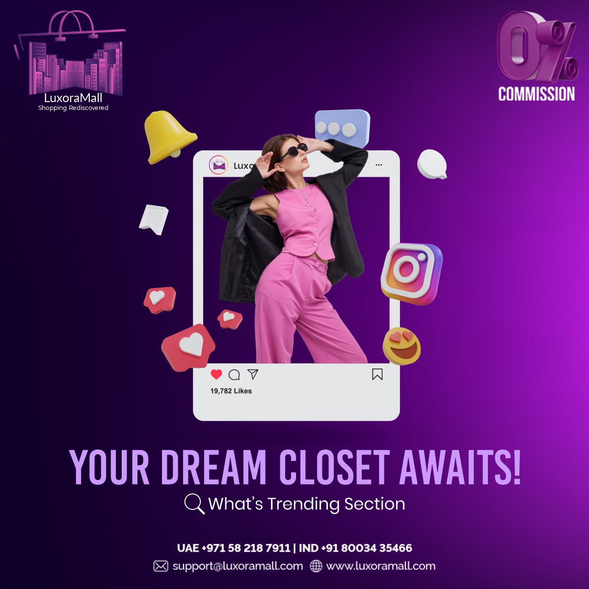 luxora_mall's tweet photo. Fashionistas, your dream closet awaits! LuxoraMall is your gateway to the trendiest apparel! Get the shopping spree going with your bestie,this weekend!
Step into style heaven and discover the latest fashion must-haves that will elevate your wardrobe game. #BholaShankar
#Jailer https://t.co/1LTFziMnMn