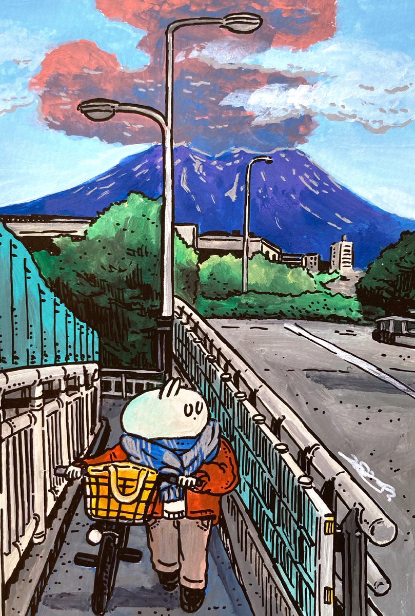 283__________'s tweet photo. #山の日
桜島 vs 開聞岳 https://t.co/y34coF2EZ4