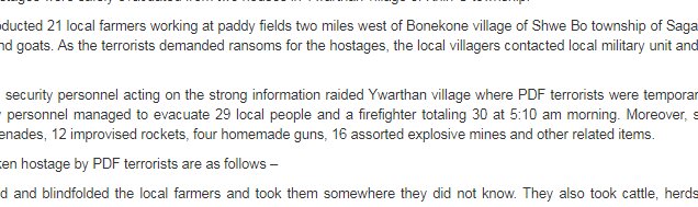 Security Personnel Safely Rescue Hostages Forcibly Taken by #PDF #Terrorists #WhatsHappeningInMyanmar infosheet.org/node/5428