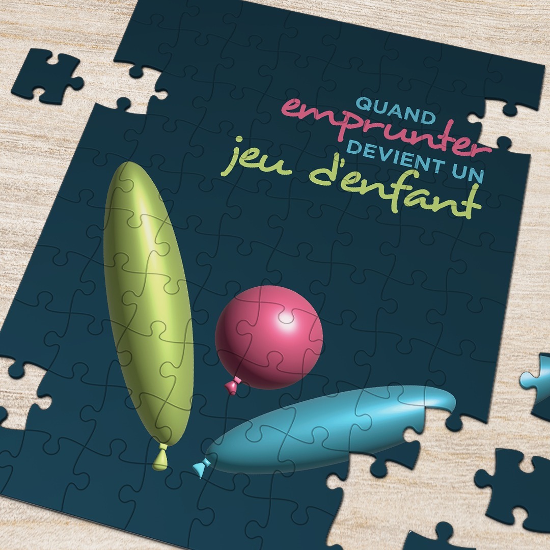 Emprunter peut être un jeu d'enfant !

Mais pour assembler parfaitement toutes les pièces du puzzle de votre projet, il vous manque un élément indispensable : un courtier Court'ea CREDITS 😎

#courtier #immobilier #Credit #courteacredits