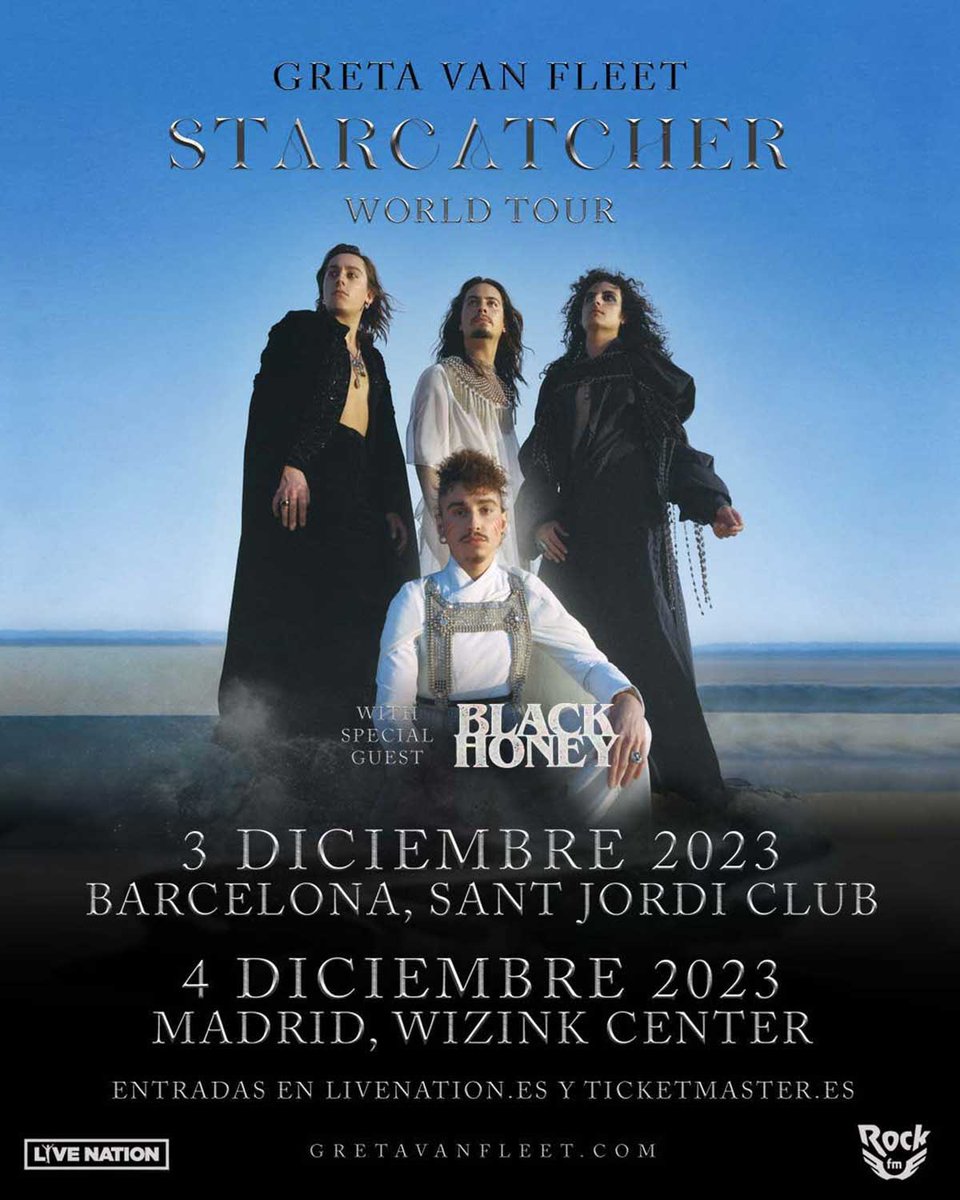 PalauSantJordi's tweet image. La banda norteamericana @GretaVanFleet nos presentará su tercer álbum #Starcatcher el próximo 3 de diciembre en el #SantJordiClub 🎸

🎟️ Entradas en nuestra web palausantjordi.barcelona y webs de @LiveNationES y @ticketmasteres 

#GretaVanFleet #Concert #Barcelona