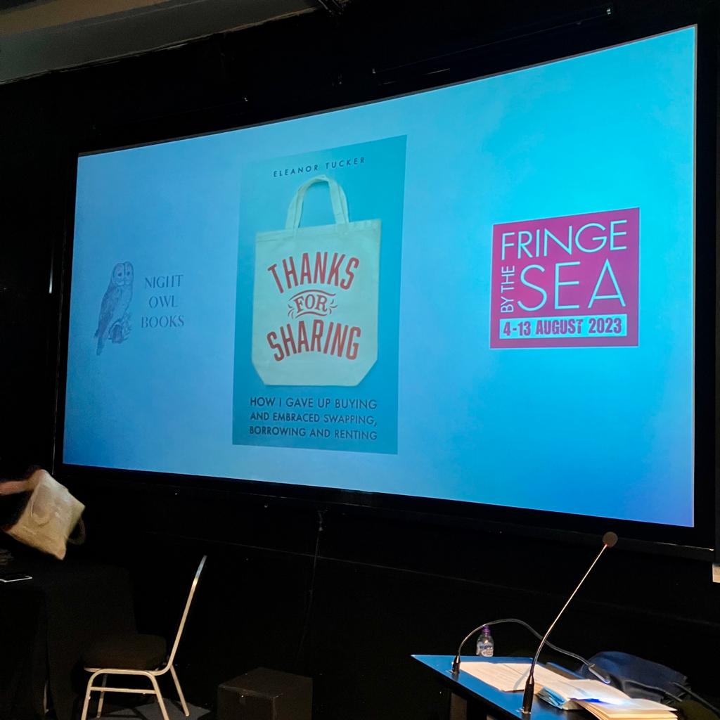 ElleTucker's tweet photo. What a BRILLIANT evening. Thanks so much to @fringebythesea2 and @nightowl_books for hosting me last night to talk about #thanksforsharing and how I have nits (AGAIN). Lovely big turn out and so many questions we ran over time. 
#fringebythesea #fbts23 #envirofutures #authorlife https://t.co/A86uybhwbx