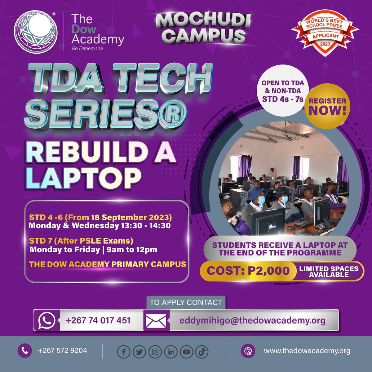 TheDowAcademy's tweet photo. TDA Tech Series® Presents: Rebuild A Laptop Program!🖥️ 

Your child gets to discover laptop components, dissect, troubleshoot, fix, and triumph as you reassemble your very own laptop! https://t.co/jvYIBdkrq0
