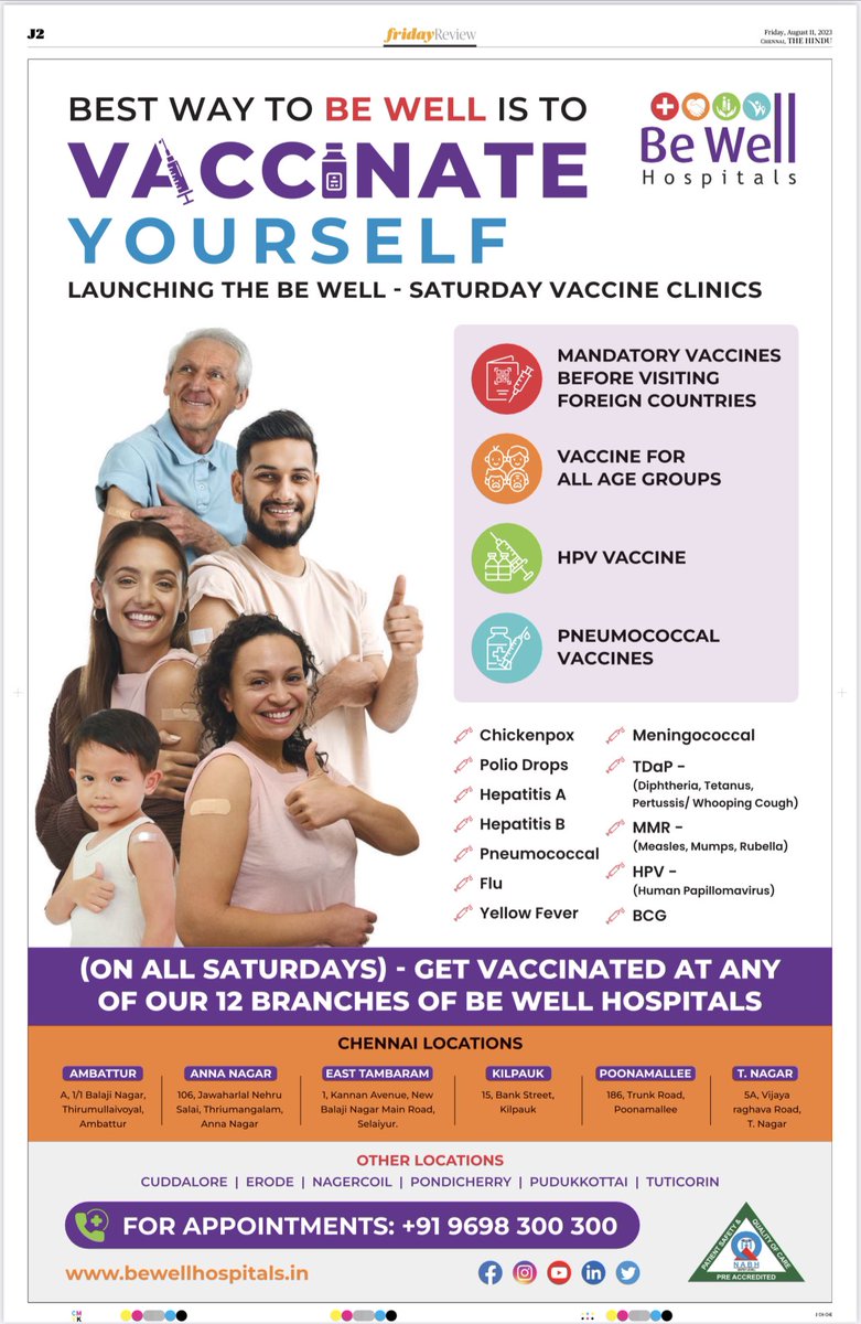 nathanv65's tweet photo. Be Well hospitals Saturday Vaccine clinic https://t.co/xnpz6X8BFo