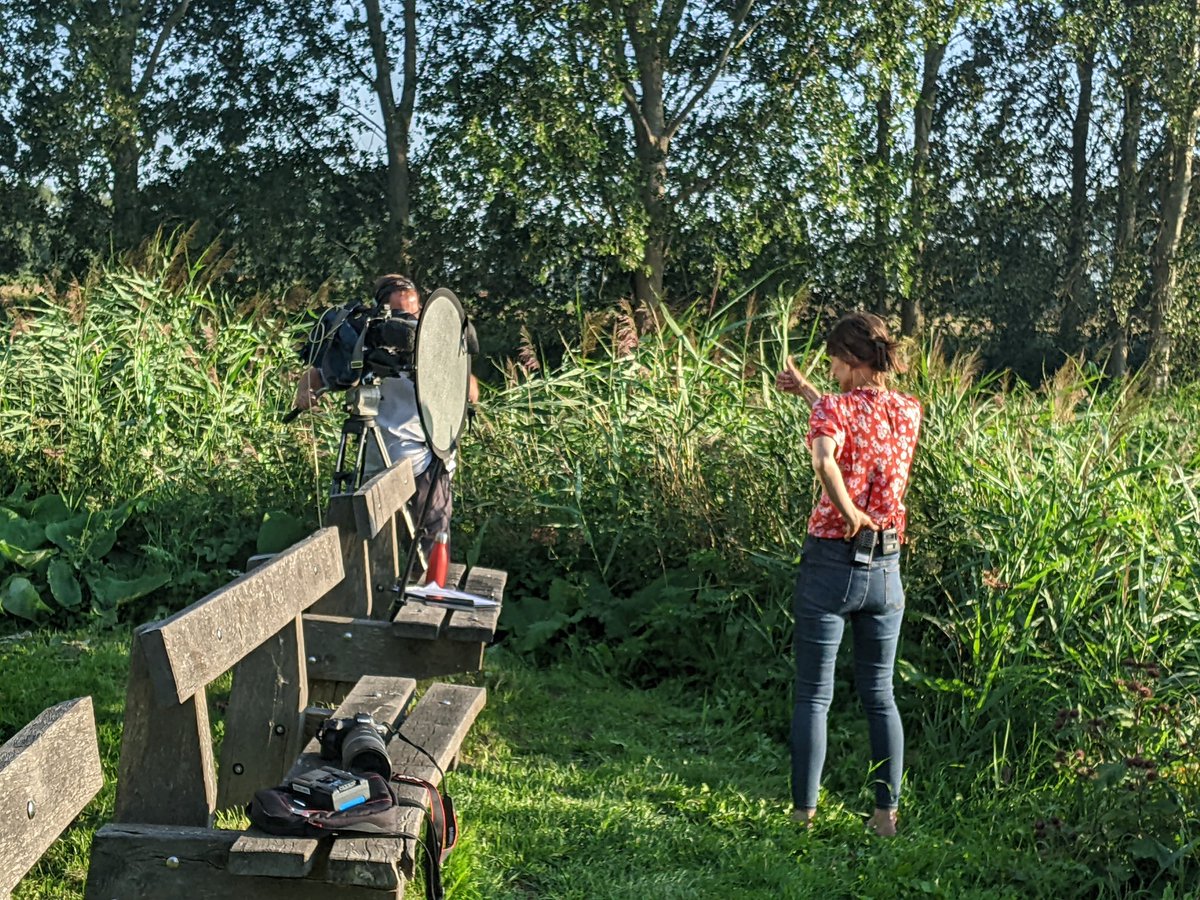 BBC local weather setting up to broadcast live from <a href="/RSPBLakenheath/">RSPB Lakenheath Fen</a> yesterday evening