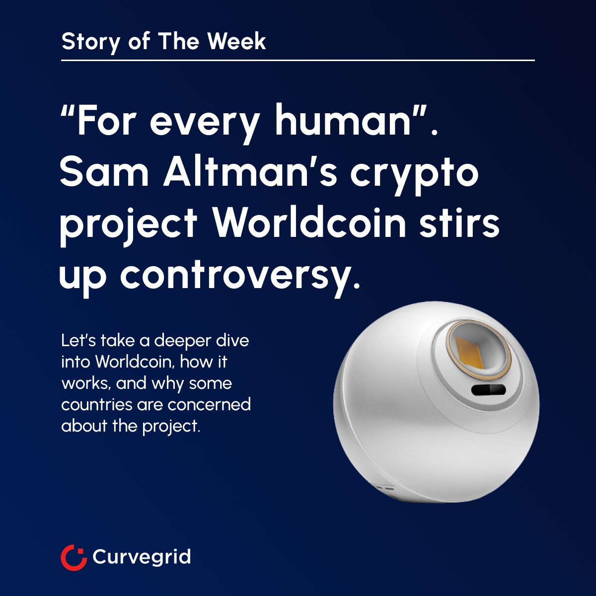 curvegridinc's tweet image. Scan your eye to start... 👀

ChatGPT’s founder Sam Altman along with Alex Blania recently launched a cryptocurrency and digital identity project, Worldcoin. Users scan their iris and receive a World ID upon successful verification.

#Worldcoin #Curvegrid #AI