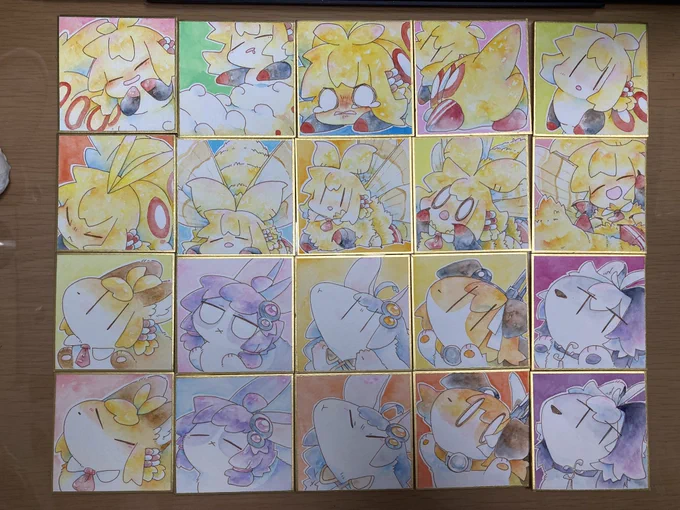 色紙終わりました
全部持っていきます 