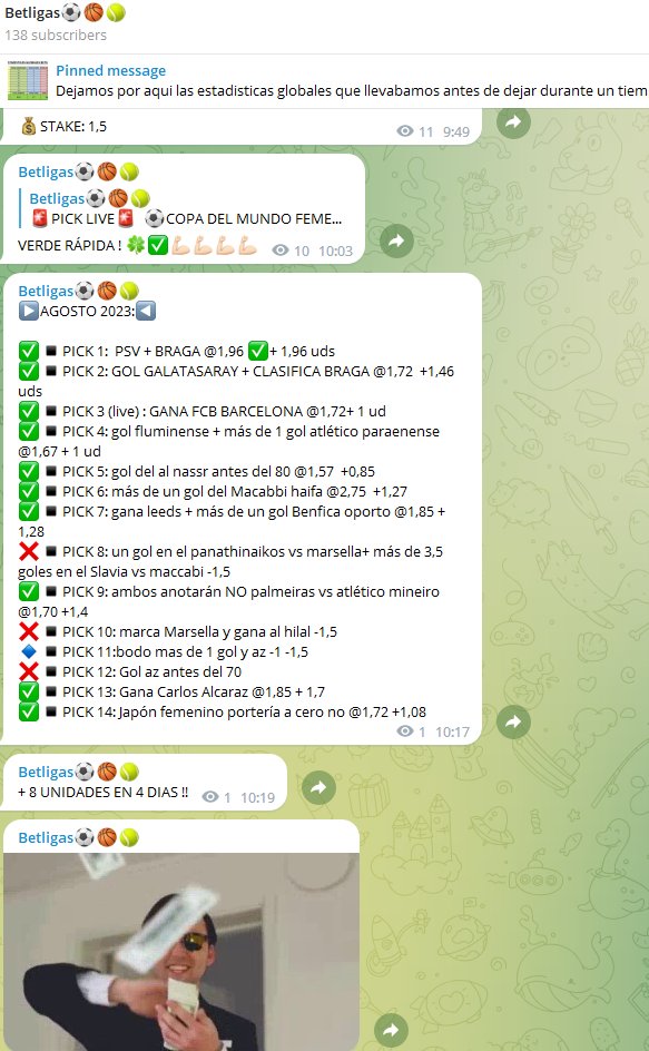 VEIS NORMAL LO QUE ESTAMOS HACIENDO CHIC@S??????   
+8 UNIDADES EN 3 DIAS !!! Y LO BUENO NO HA EMPEZADO AUN !!

Únete al canal gratuito: t.me/betligas