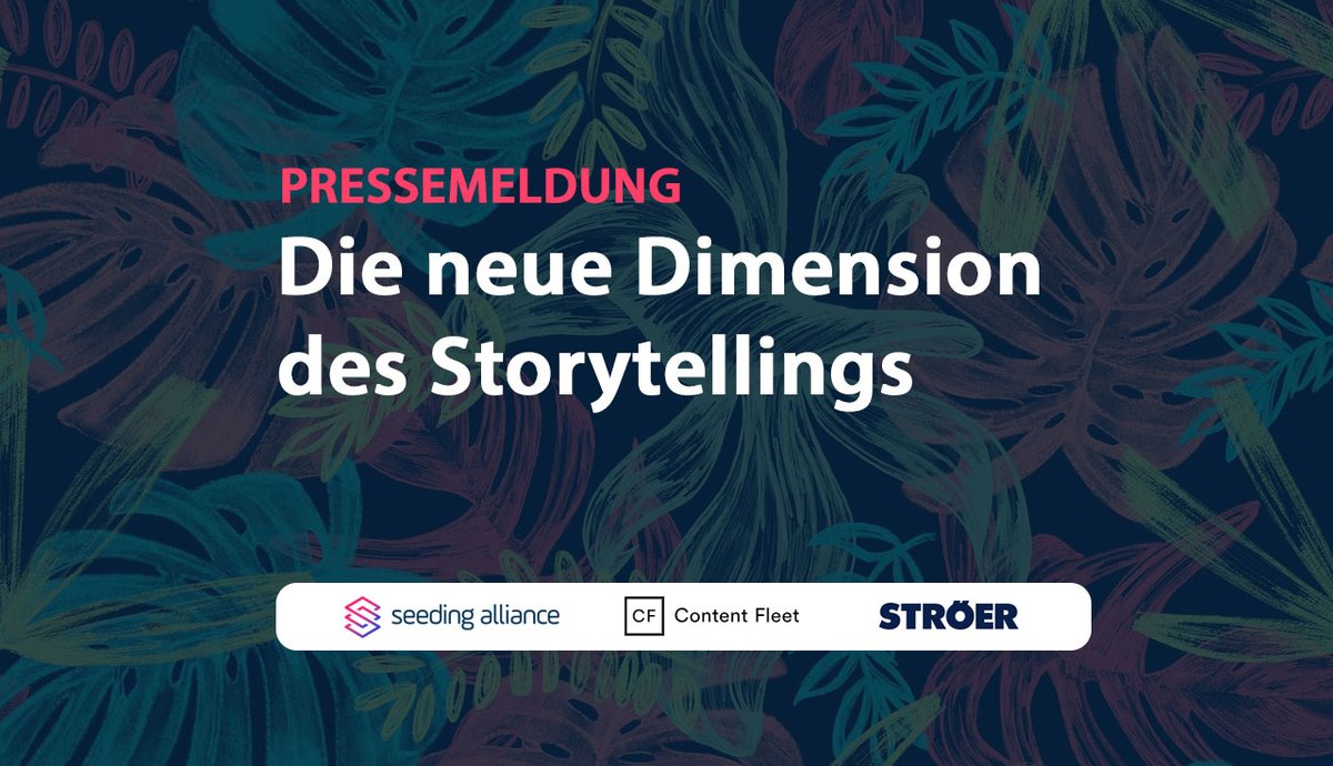PRESSEMELDUNG: Ströer, Seeding Alliance und Content Fleet haben ein neues, innovatives und kreatives digitales Format für Werbungtreibende geschaffen: den Native Story Hub. Jetzt mehr erfahren: blog.stroeer.de/communication/…