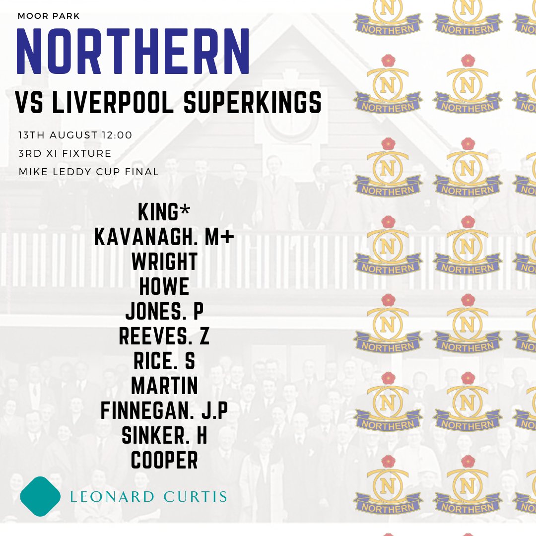Well, it is only right that these lads get their own special post! Our 3rd XI host the Liverpool Superkings at Moor Park on Sunday in the Mike Leddy cup final! Wishing <a href="/smking45/">Simon King</a> and all the lads the best in the final. #BringItHome