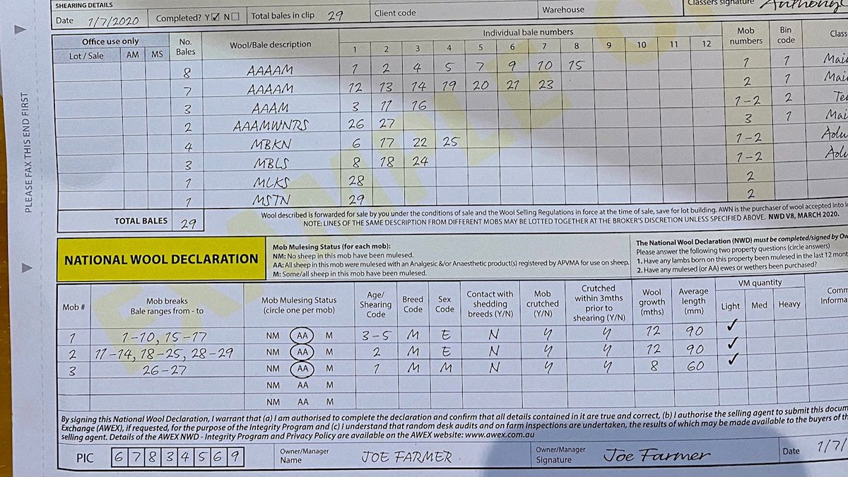 steve_noa's tweet photo. 1/2 Putting on my wool buyers hat this afternoon.  I can't remember the last time I spoke to a wool grower who DOESN'T use pain relief yet in the catalogues from all WA brokers I estimate 70 plus % (@awex?) of the lots have the ND (not declared) against them. https://t.co/d4dVf3M3Ls