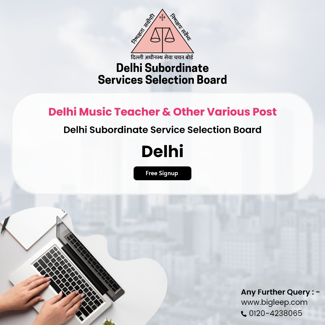 Delhi Music Teacher & Other Various Post

Apply Now: bigleep.com/job/delhi-musi…

#jobavailable #jobsinindia #applicationfee #jobsinindia #jobhiring #jobalerts #govjobs #government #DelhiGovtJobs #govtjobs #delhijobs #musicteacherjobs #dsscjobs