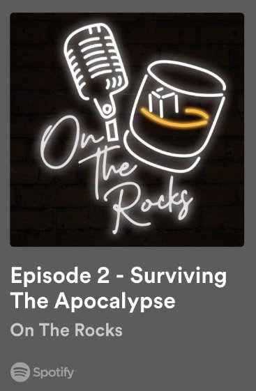 Episode 2 - Surviving The Apocalypse is now available to listen on Spotify:  open.spotify.com/episode/26ORMM…