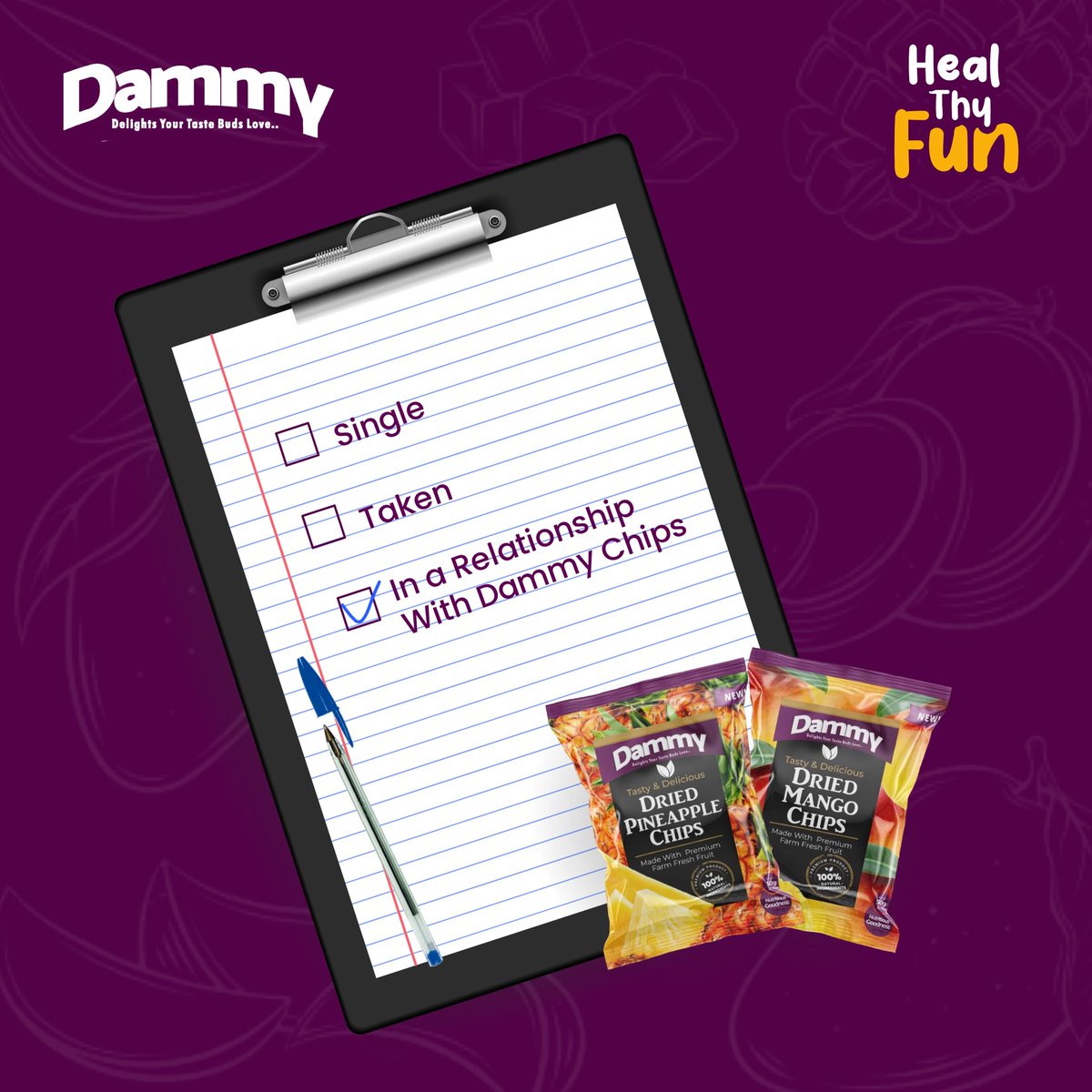 dammychips's tweet photo. Start a healthy relationship with @dammychips
Don't hesitate, go grab yours now!
DM or Visit our Website in our bio
#healthyfun #health #healthy #tasty #delicious #mango #driedmango #chips #driedpineapple #driedfruits #driedfruit #pineapple #mangochips #pineapplechips https://t.co/qSeLFt2sSw