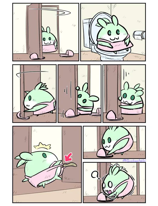 1202日目 ドアに引っかかってるはむ