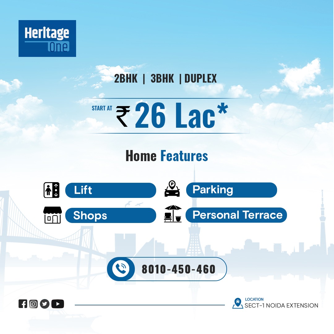 propfolio_ltd's tweet photo. Welcome to [HARITAGE ONE], an exceptional real estate project that redefines modern living. Nestled in the heart of [Greater Noida]

📞 Call us during business hours
Phone: [+91-8010-450-460]
Website: [https://t.co/NrNJ5Aq5hq]

 #DreamHome  #RealEstate #propfolio #haritageone https://t.co/VJIYulEdhh