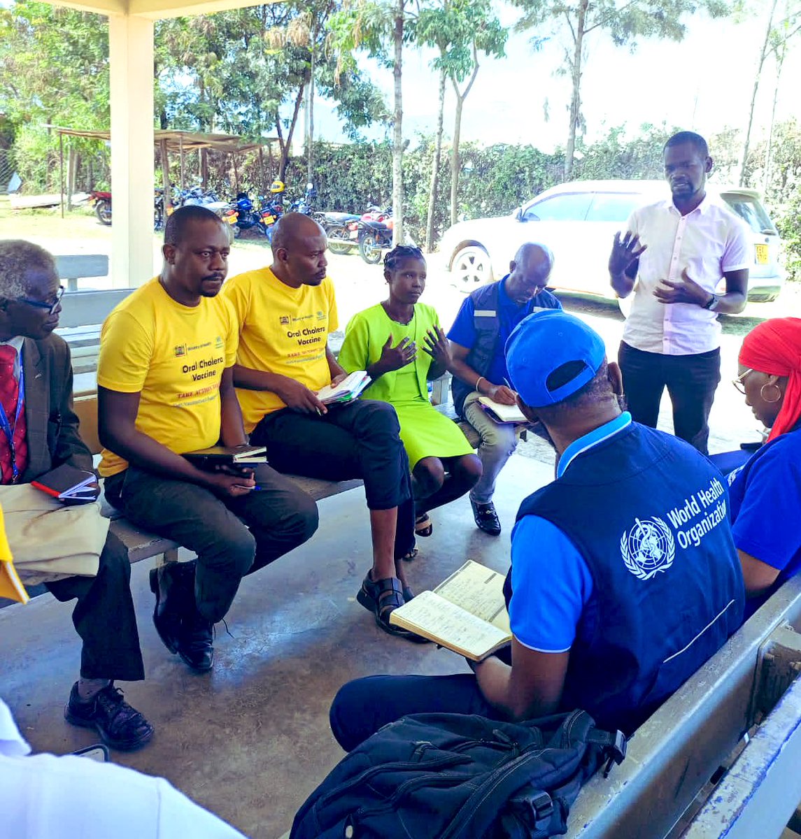 By boat to Kibuoge Island Suba South - health care workers delivering the Oral Cholera Vaccines (OCV) to hard-to-reach communities. The #OCV campaign in 8 subcounties will end on August 12 with most of the 1.7 million of the intended population having received the vaccine.