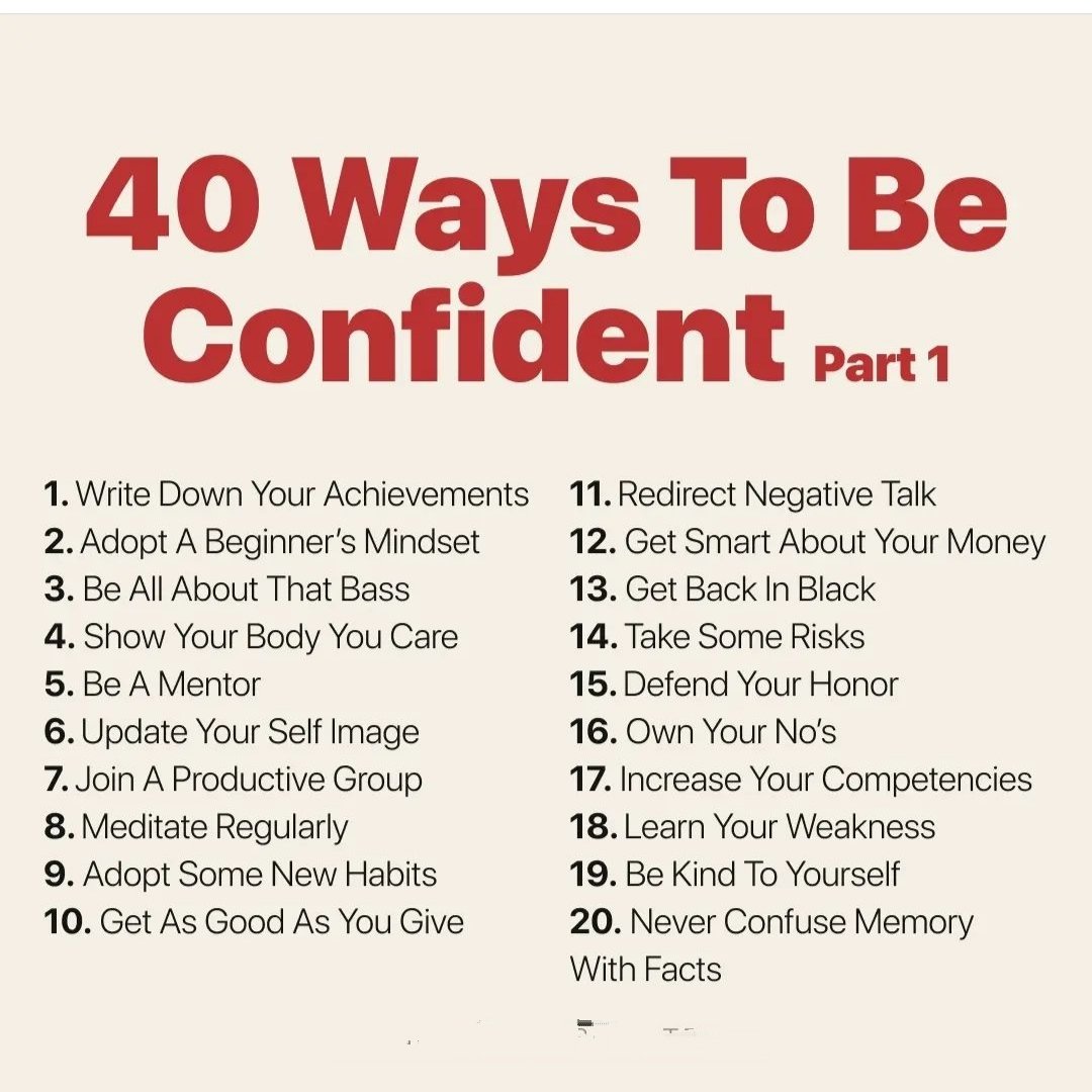 minds_eminent's tweet photo. 40 WAYS TO BE CONFIDENT (Thread)
PART 1 https://t.co/aujO5rLStJ