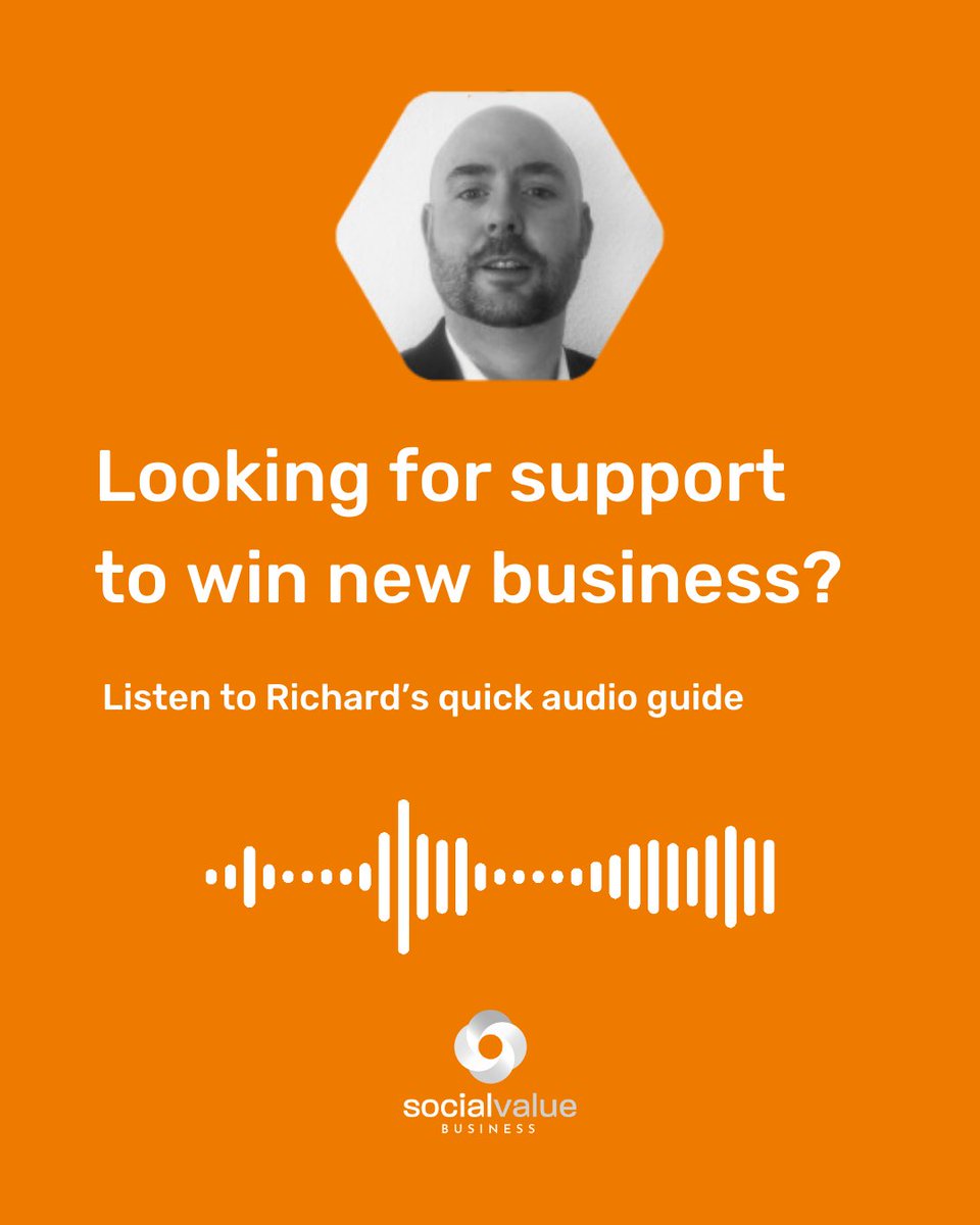 socialvaluecom's tweet image. Looking for support to #win new business?

A tender of any scale requiring #socialvalue expertise or evidence of local economic value?

Aiming to appeal to #funders, #investors or major #donors?

Listen to Richard’s quick audio guide -

socialvaluebusiness.com/support-to-win…