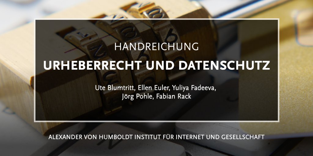 Eindeutige Regeln und Vorgaben schaffen Rechtssicherheit und entlasten die Redaktionen — mehr dazu in der Handreichung "Urheberrecht und Datenschutz" (doi.org/10.5281/zenodo…). #OpenAccess #scholarled